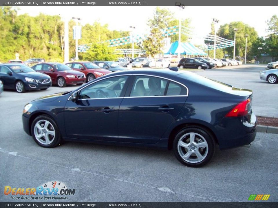 2012 Volvo S60 T5 Caspian Blue Metallic / Soft Beige Photo #5