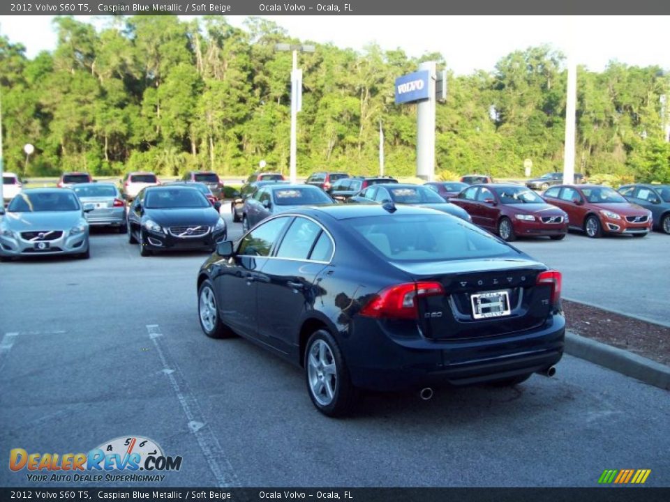 2012 Volvo S60 T5 Caspian Blue Metallic / Soft Beige Photo #6