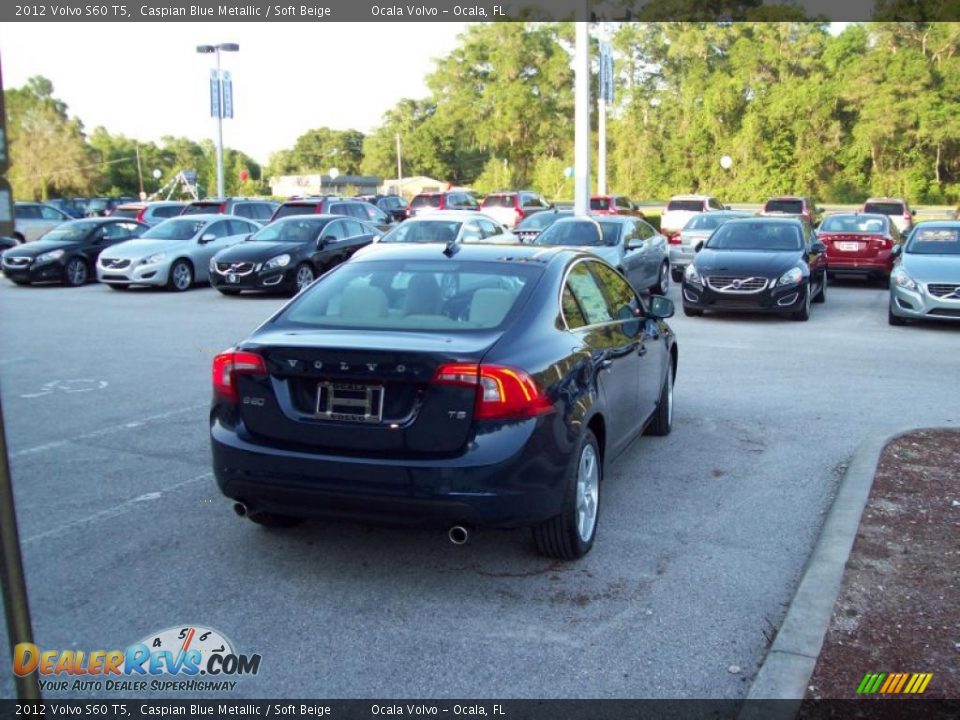 2012 Volvo S60 T5 Caspian Blue Metallic / Soft Beige Photo #7