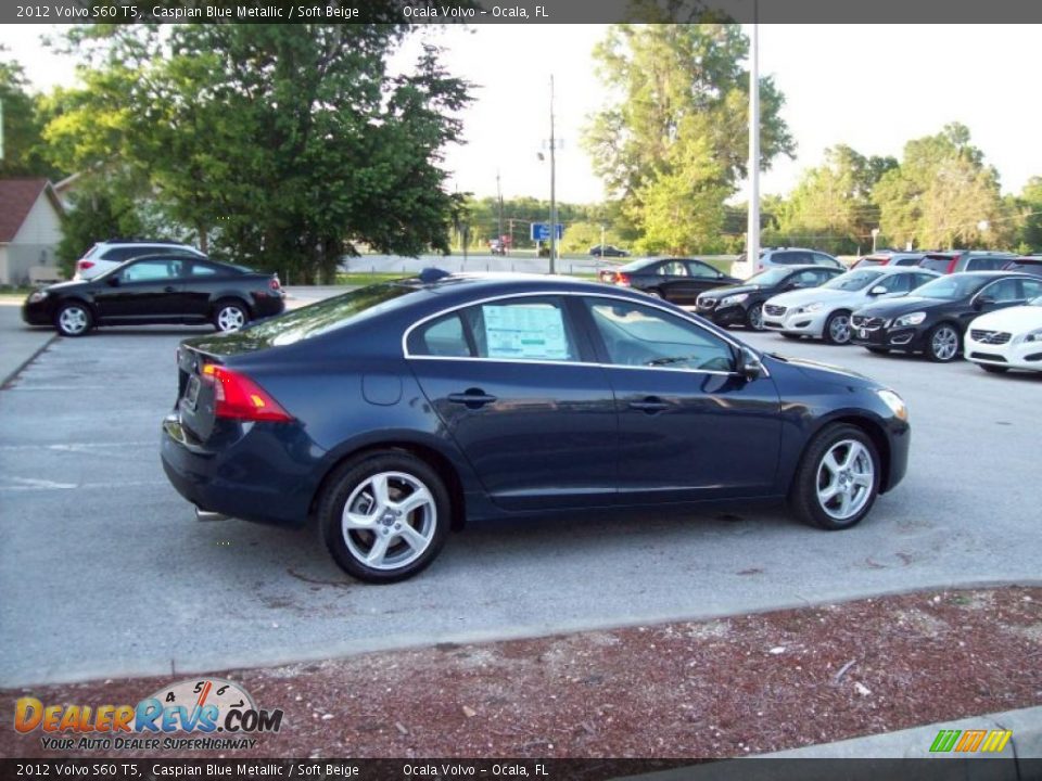 2012 Volvo S60 T5 Caspian Blue Metallic / Soft Beige Photo #8