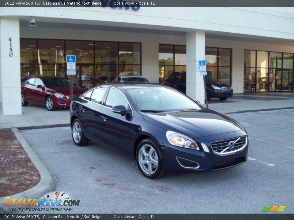 2012 Volvo S60 T5 Caspian Blue Metallic / Soft Beige Photo #10