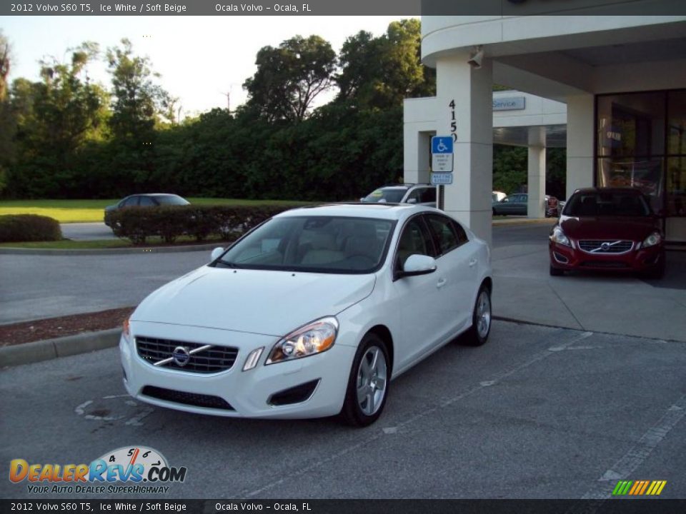 2012 Volvo S60 T5 Ice White / Soft Beige Photo #3