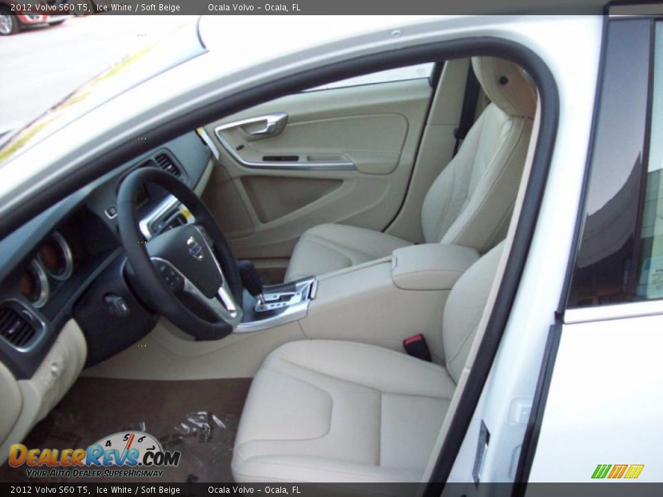 2012 Volvo S60 T5 Ice White / Soft Beige Photo #10