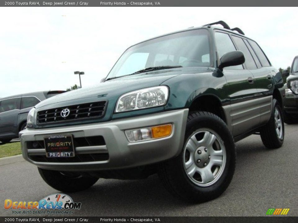 2000 Toyota RAV4 Deep Jewel Green / Gray Photo #1