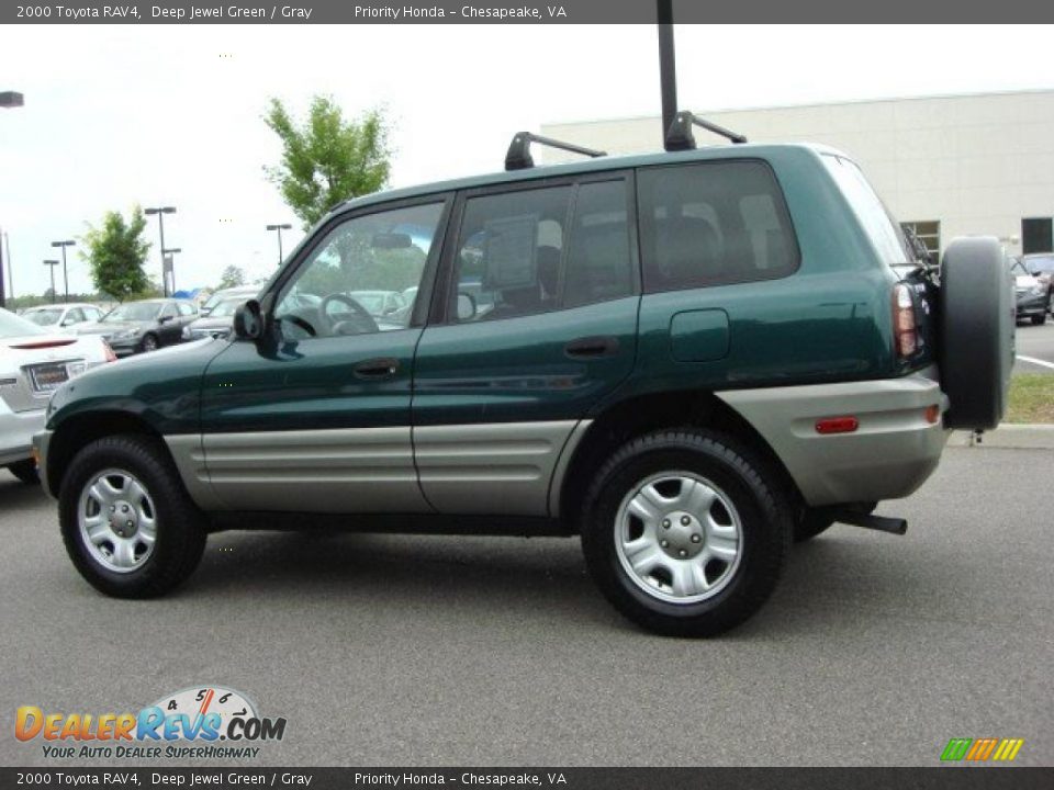 2000 Toyota RAV4 Deep Jewel Green / Gray Photo #3