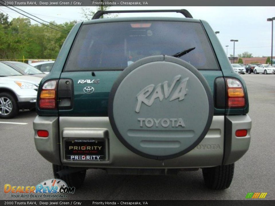 2000 Toyota RAV4 Deep Jewel Green / Gray Photo #4
