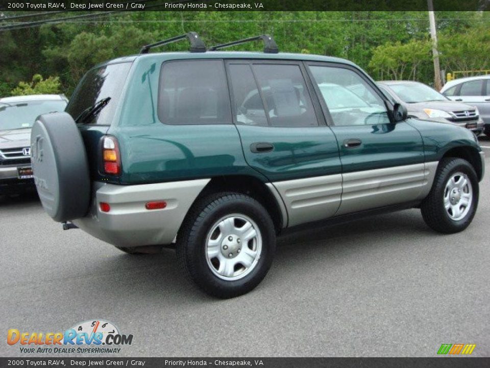 2000 Toyota RAV4 Deep Jewel Green / Gray Photo #5