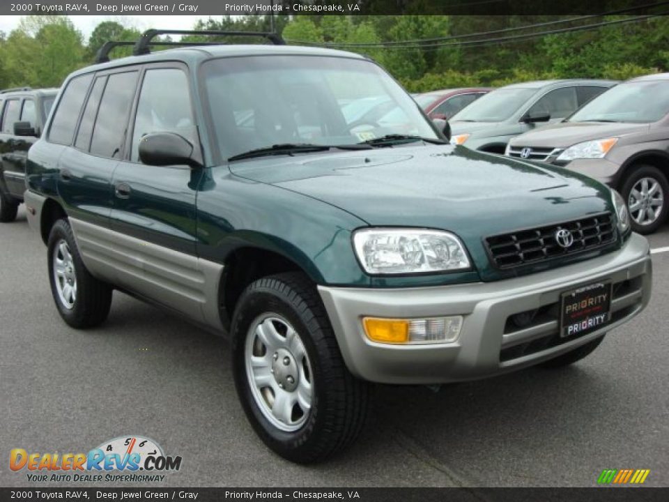 2000 Toyota RAV4 Deep Jewel Green / Gray Photo #7