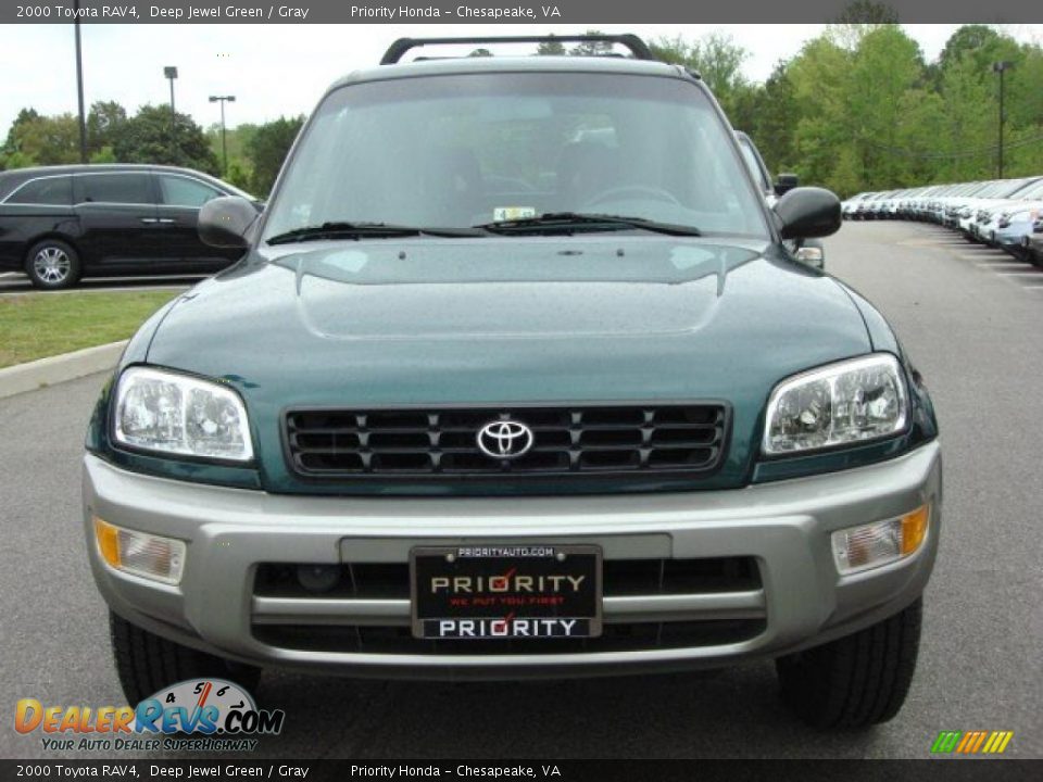 2000 Toyota RAV4 Deep Jewel Green / Gray Photo #8