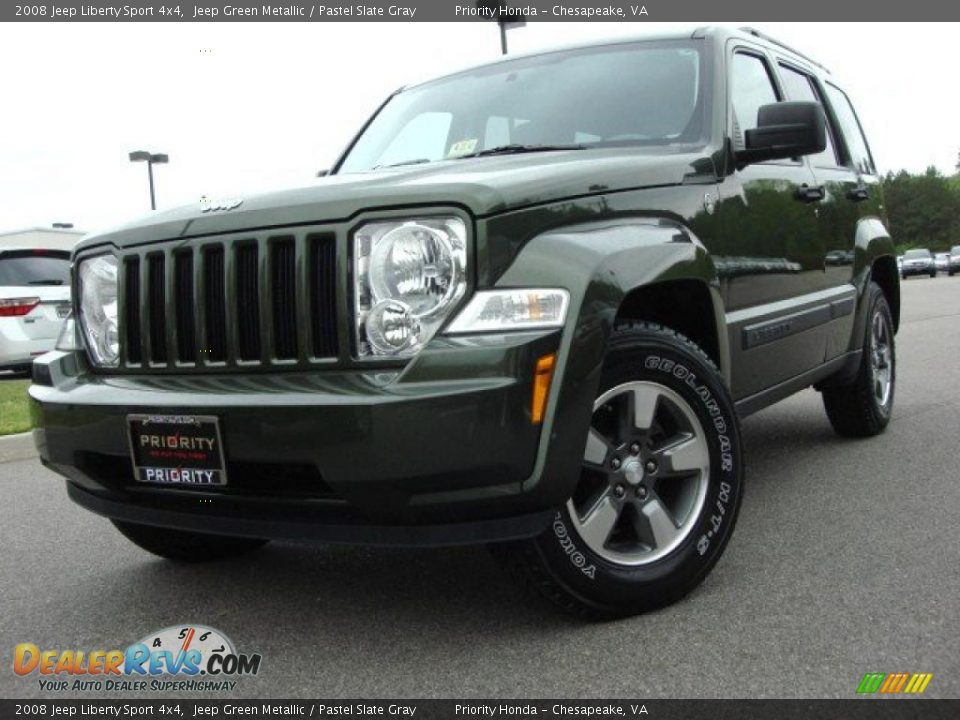 2008 Jeep Liberty Sport 4x4 Jeep Green Metallic / Pastel Slate Gray Photo #1