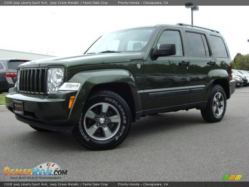 2008 Jeep Liberty Sport 4x4 Jeep Green Metallic / Pastel Slate Gray Photo #2