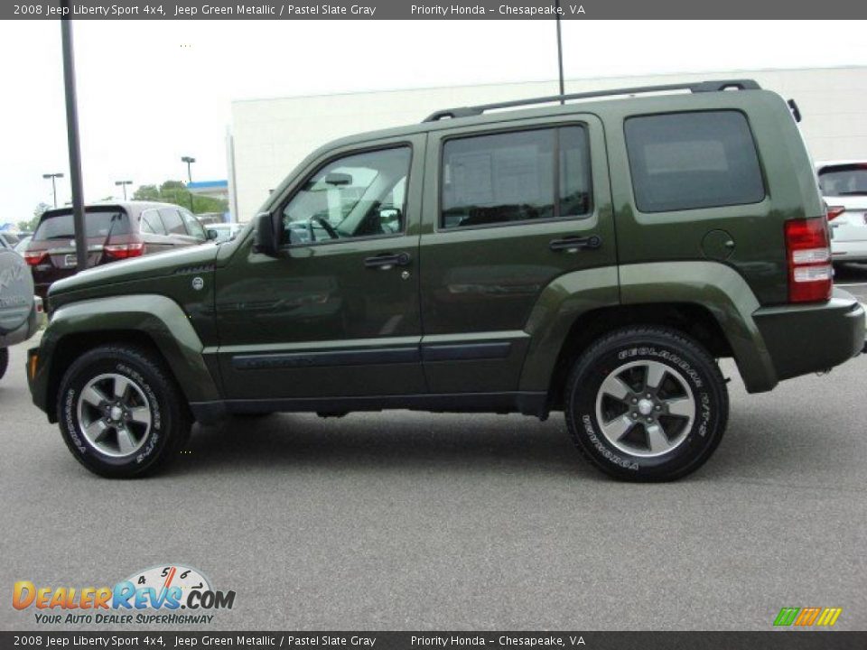 2008 Jeep Liberty Sport 4x4 Jeep Green Metallic / Pastel Slate Gray Photo #3