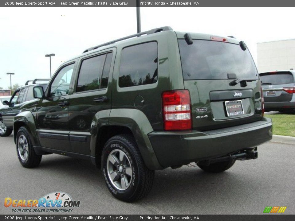 2008 Jeep Liberty Sport 4x4 Jeep Green Metallic / Pastel Slate Gray Photo #4