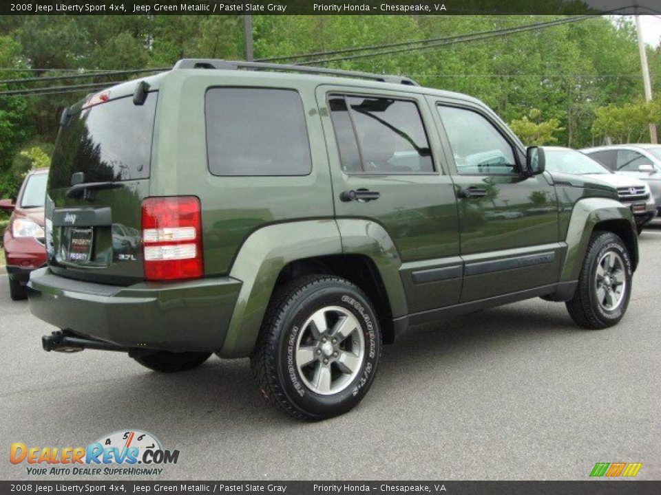 2008 Jeep Liberty Sport 4x4 Jeep Green Metallic / Pastel Slate Gray Photo #6