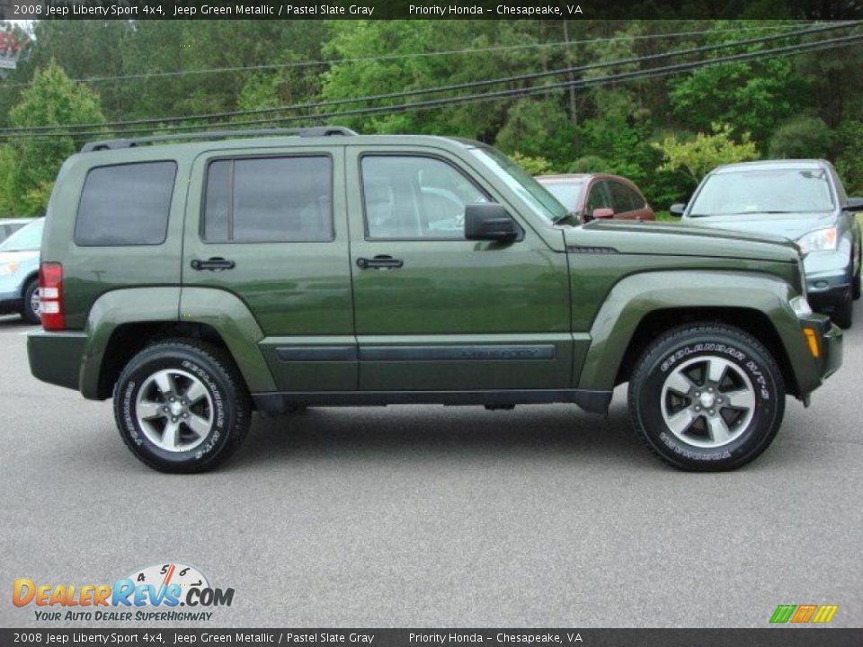 2008 Jeep Liberty Sport 4x4 Jeep Green Metallic / Pastel Slate Gray Photo #7