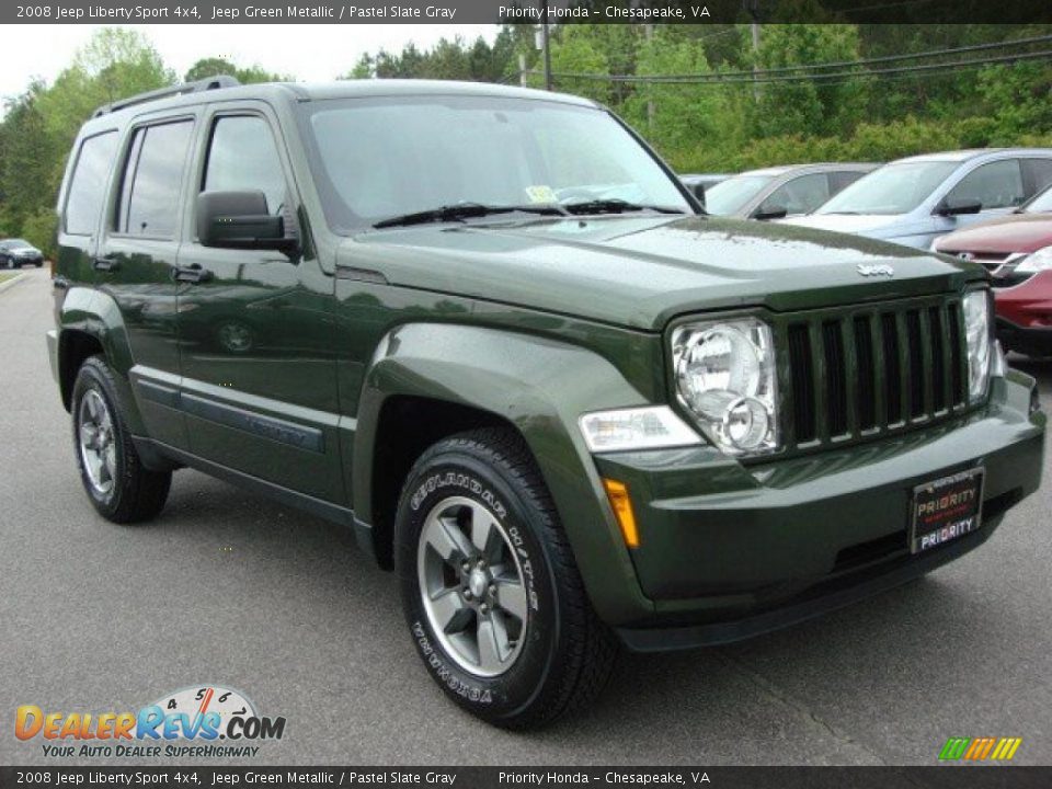 2008 Jeep Liberty Sport 4x4 Jeep Green Metallic / Pastel Slate Gray Photo #8