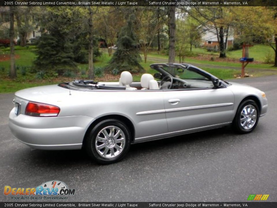 Brilliant Silver Metallic 2005 Chrysler Sebring Limited Convertible Photo #3