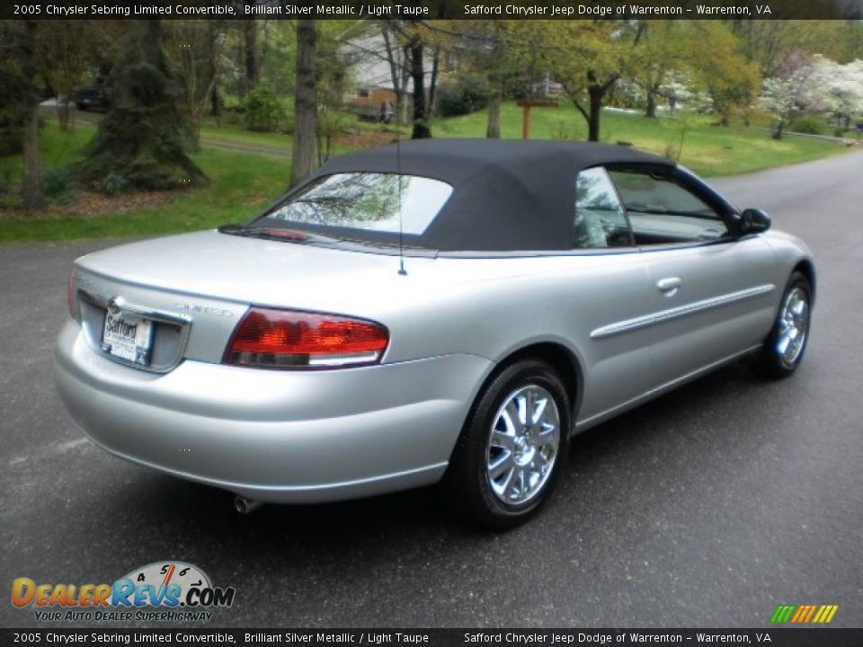 2005 Chrysler Sebring Limited Convertible Brilliant Silver Metallic / Light Taupe Photo #6