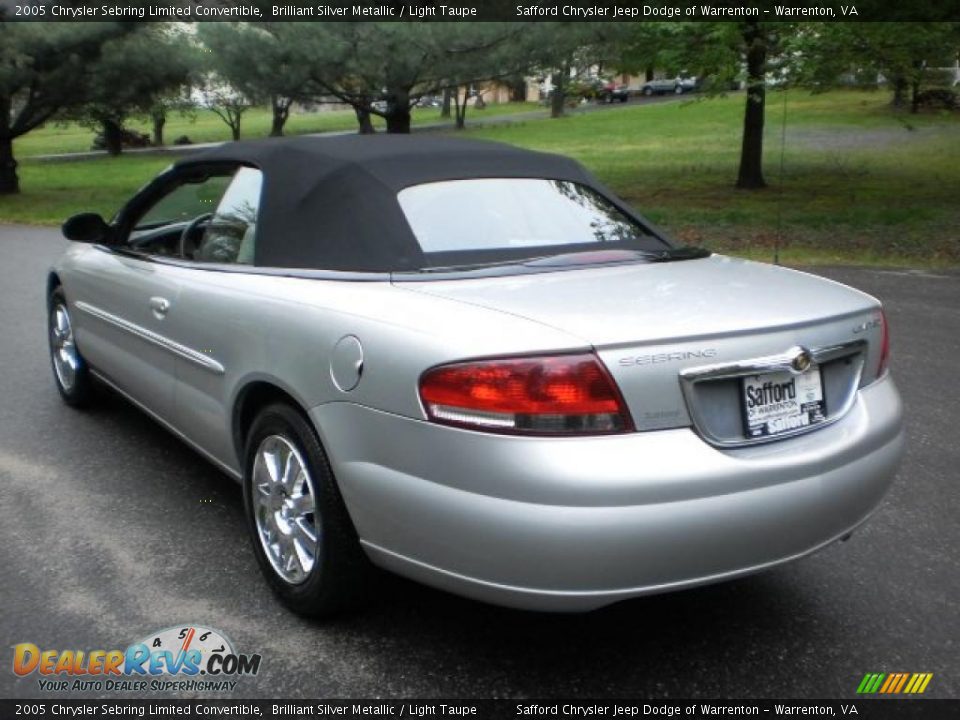 2005 Chrysler Sebring Limited Convertible Brilliant Silver Metallic / Light Taupe Photo #7