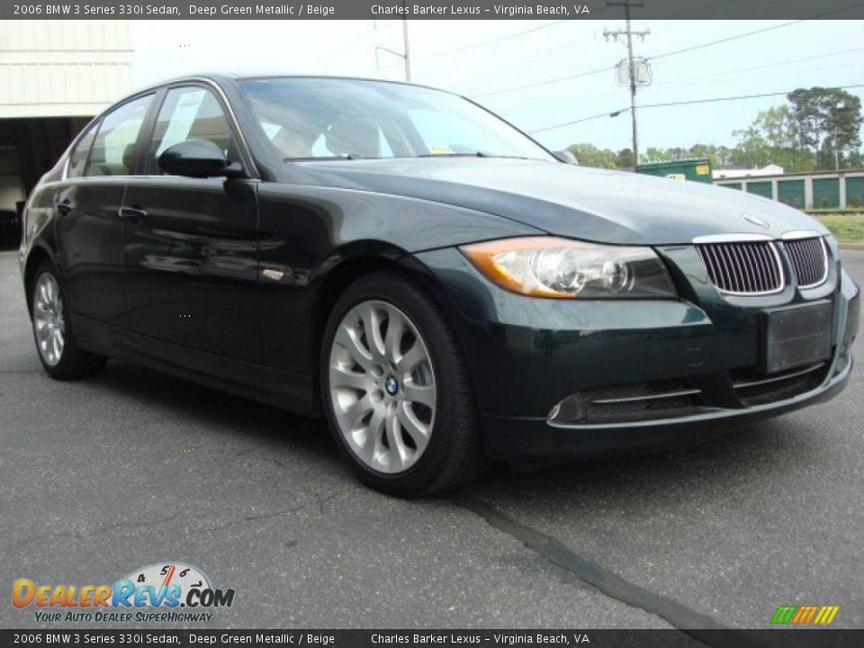 2006 BMW 3 Series 330i Sedan Deep Green Metallic / Beige Photo #1