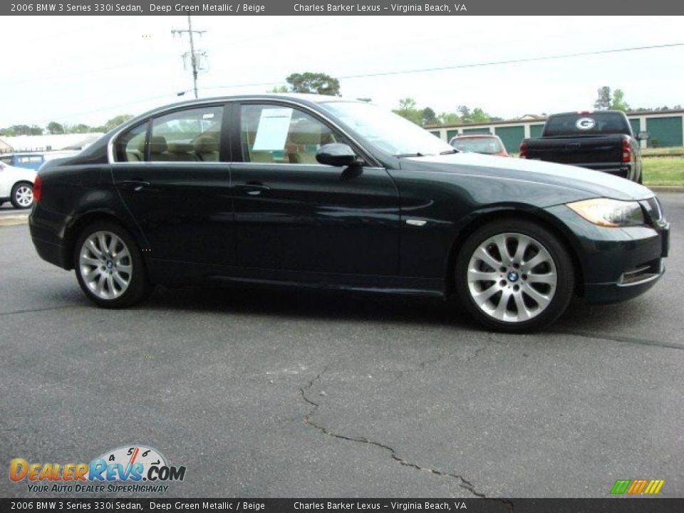 2006 BMW 3 Series 330i Sedan Deep Green Metallic / Beige Photo #2