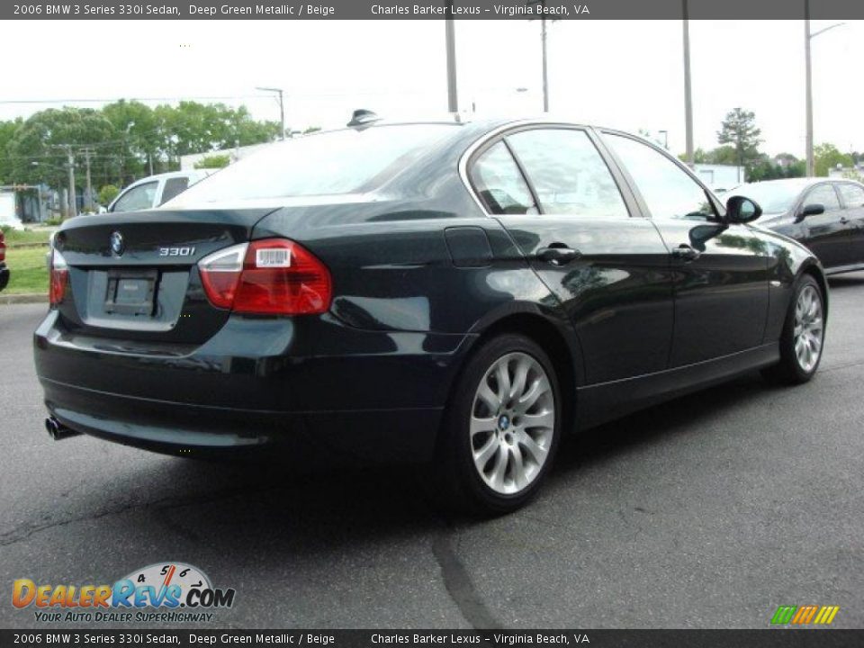2006 BMW 3 Series 330i Sedan Deep Green Metallic / Beige Photo #4