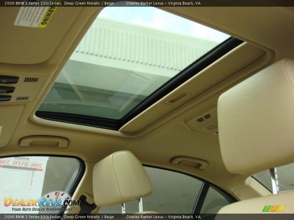 2006 BMW 3 Series 330i Sedan Deep Green Metallic / Beige Photo #14