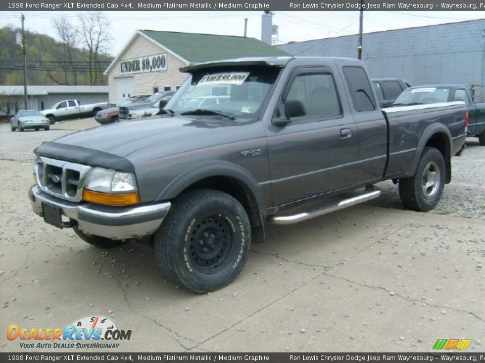 1998 Ford Ranger XLT Extended Cab 4x4 Medium Platinum Metallic / Medium Graphite Photo #1