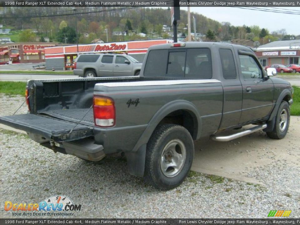 1998 Ford Ranger XLT Extended Cab 4x4 Medium Platinum Metallic / Medium Graphite Photo #5
