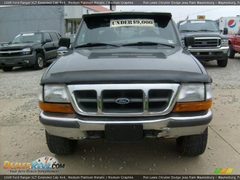 1998 Ford Ranger XLT Extended Cab 4x4 Medium Platinum Metallic / Medium Graphite Photo #8