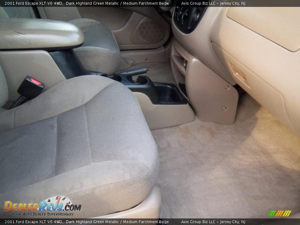 2001 Ford Escape XLT V6 4WD Dark Highland Green Metallic / Medium Parchment Beige Photo #15