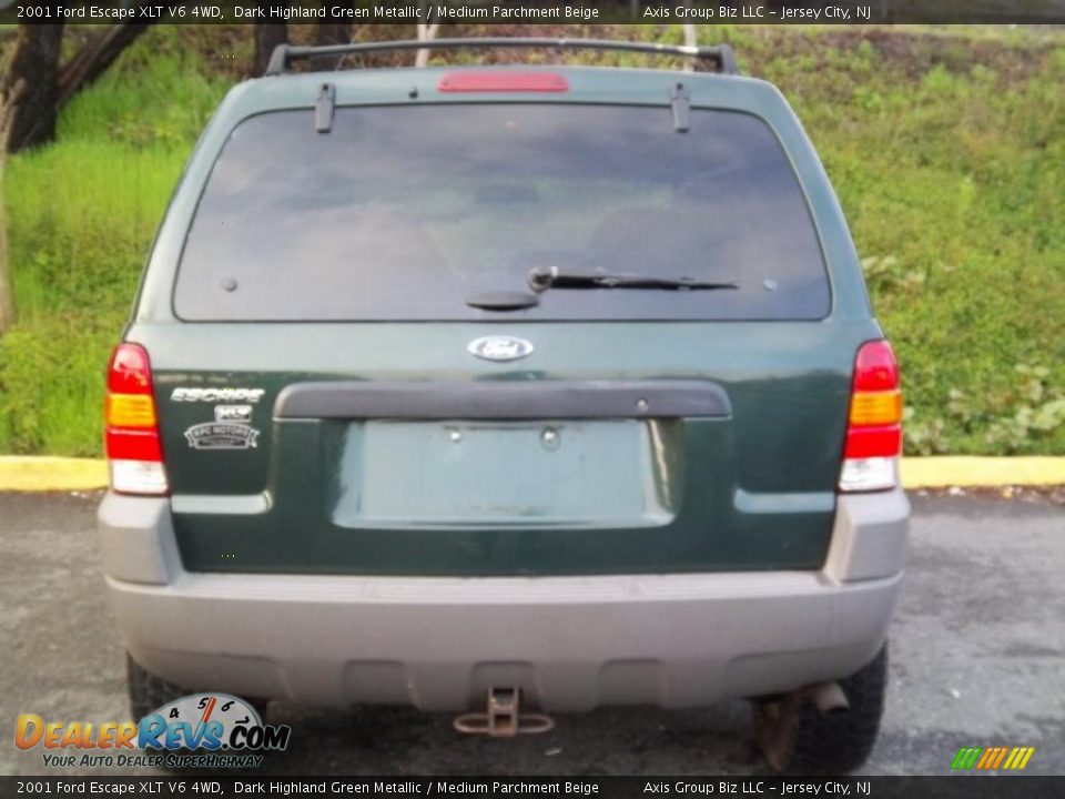 2001 Ford Escape XLT V6 4WD Dark Highland Green Metallic / Medium Parchment Beige Photo #20