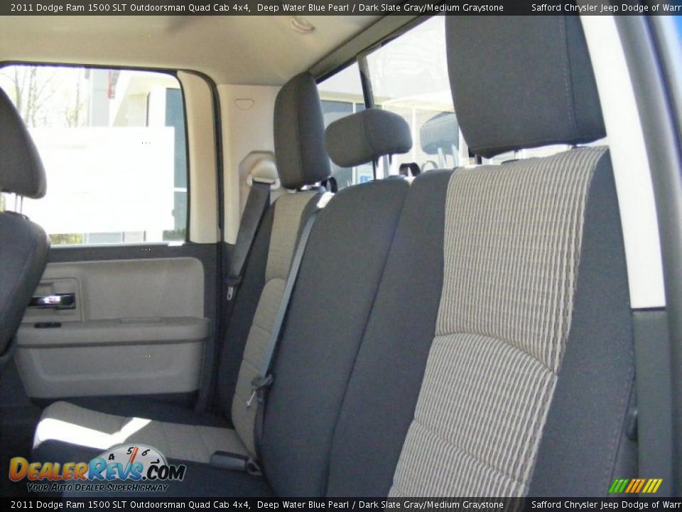 2011 Dodge Ram 1500 SLT Outdoorsman Quad Cab 4x4 Deep Water Blue Pearl / Dark Slate Gray/Medium Graystone Photo #7