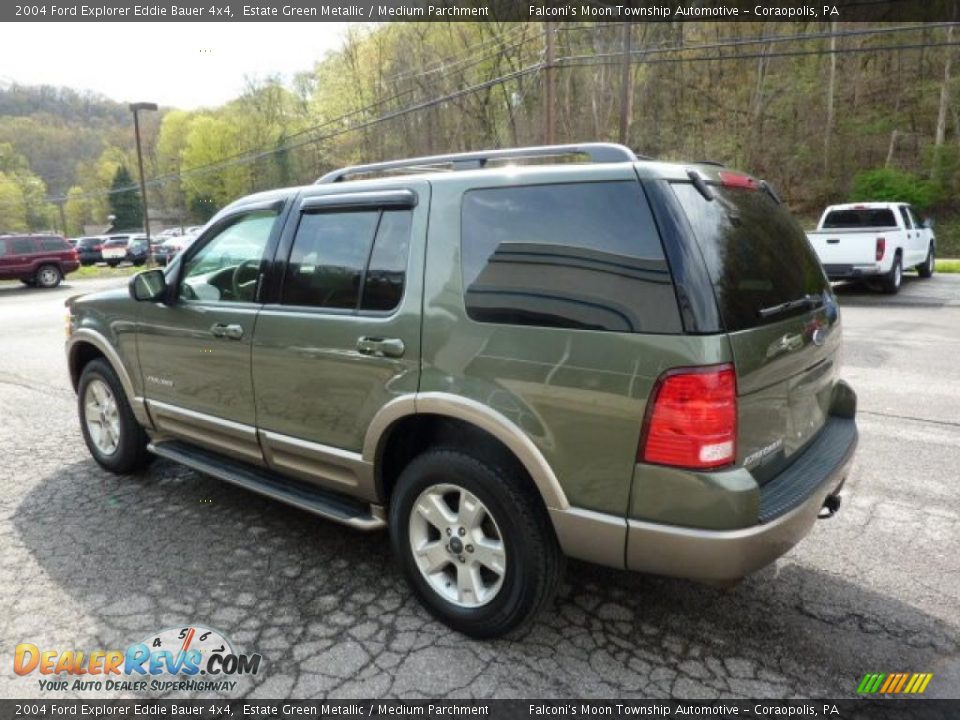 2004 Ford Explorer Eddie Bauer 4x4 Estate Green Metallic / Medium Parchment Photo #4