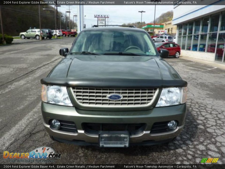 2004 Ford Explorer Eddie Bauer 4x4 Estate Green Metallic / Medium Parchment Photo #6