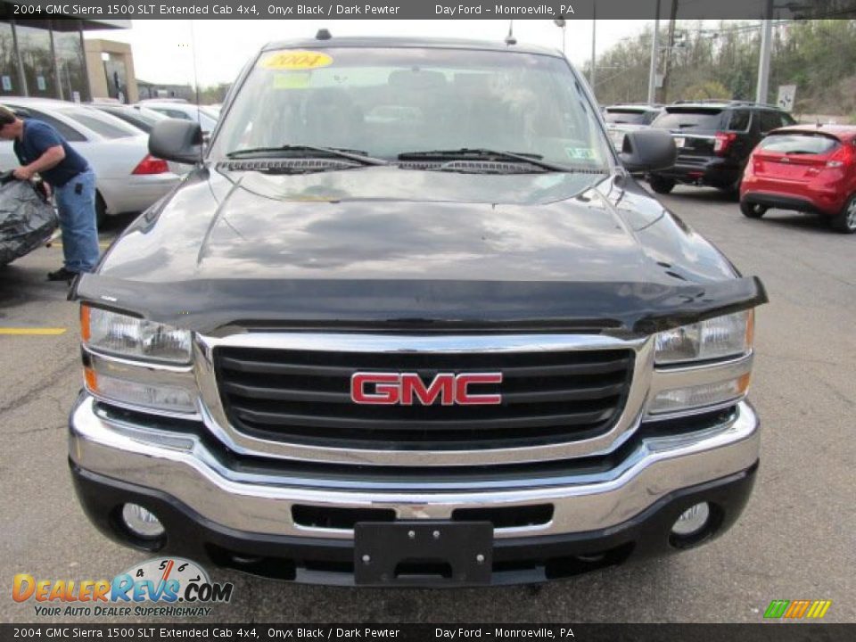 2004 GMC Sierra 1500 SLT Extended Cab 4x4 Onyx Black / Dark Pewter Photo #4