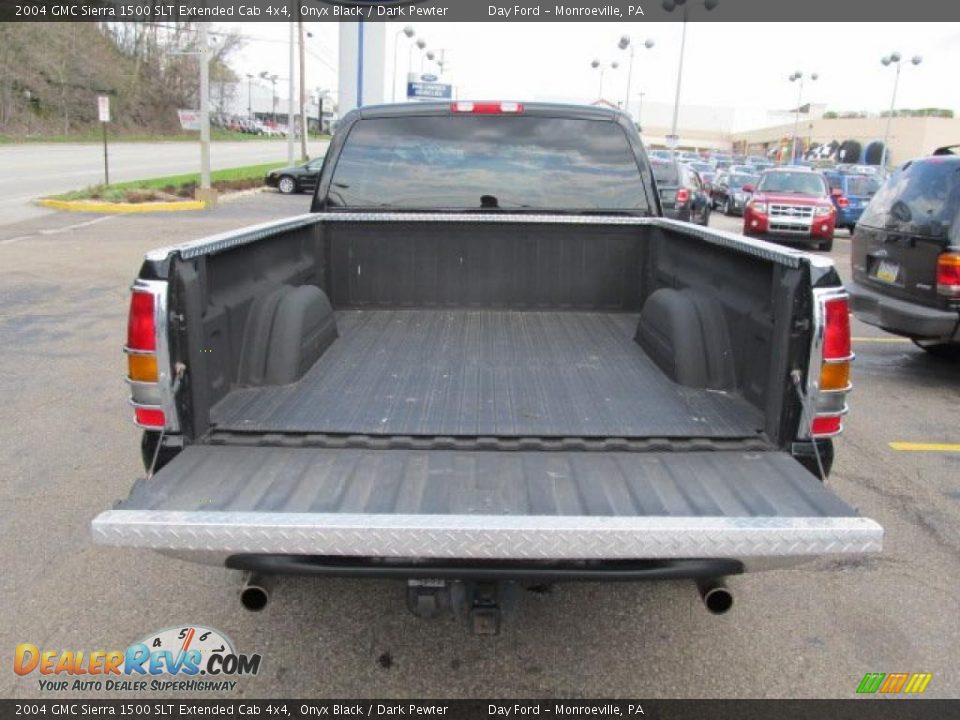 2004 GMC Sierra 1500 SLT Extended Cab 4x4 Onyx Black / Dark Pewter Photo #7