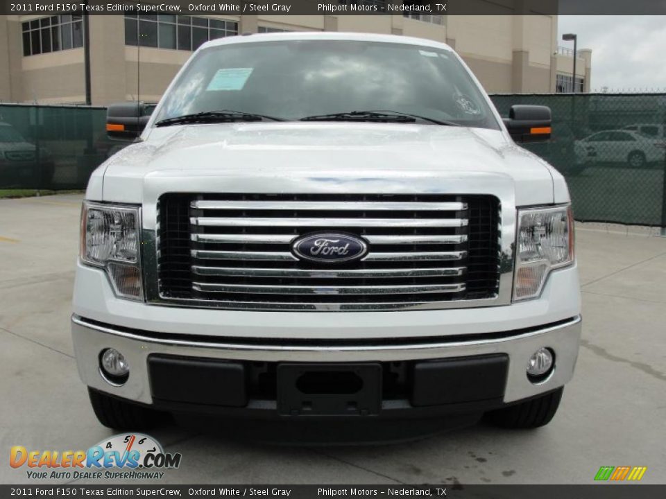 2011 Ford F150 Texas Edition SuperCrew Oxford White / Steel Gray Photo #8