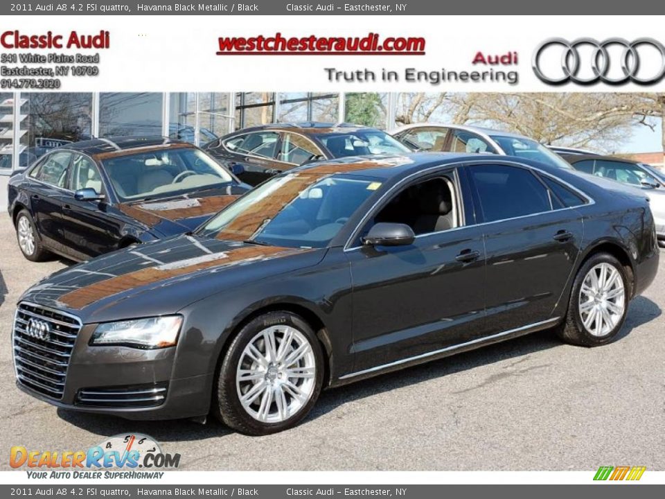 2011 Audi A8 4.2 FSI quattro Havanna Black Metallic / Black Photo #1