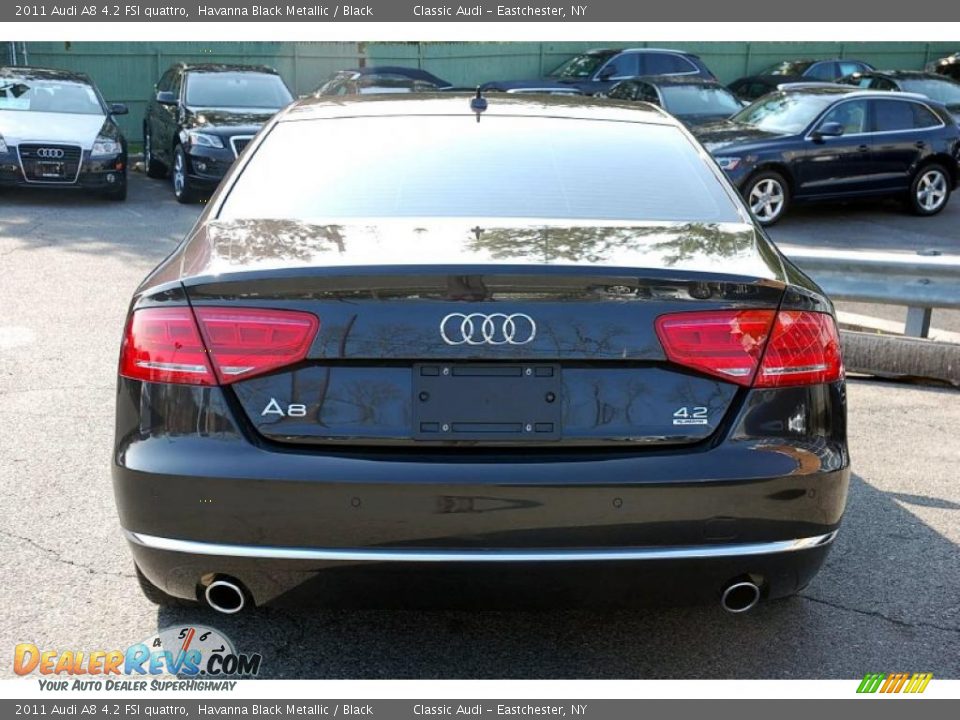 2011 Audi A8 4.2 FSI quattro Havanna Black Metallic / Black Photo #4