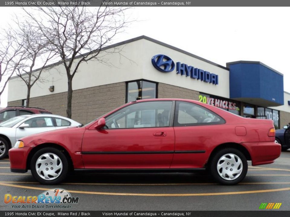 1995 Honda Civic EX Coupe Milano Red / Black Photo #6