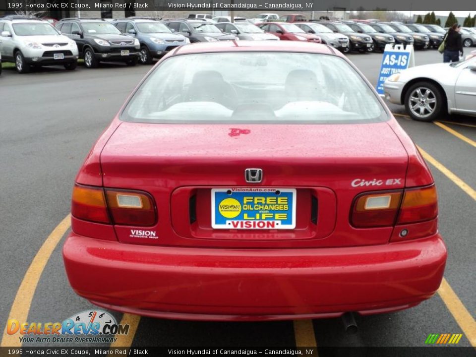1995 Honda Civic EX Coupe Milano Red / Black Photo #8