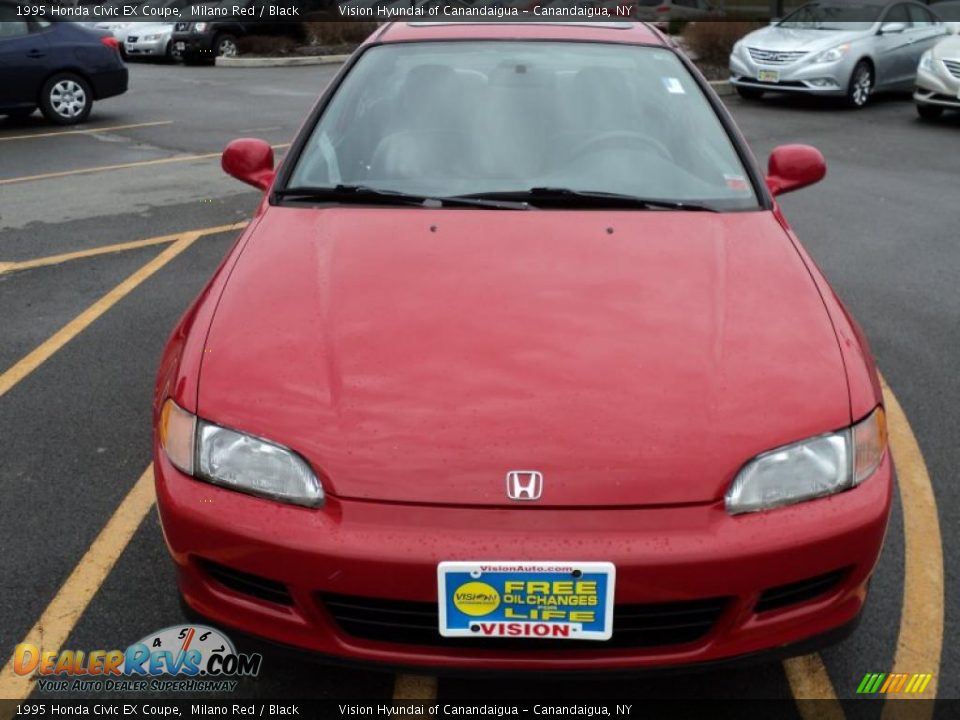 1995 Honda Civic EX Coupe Milano Red / Black Photo #12