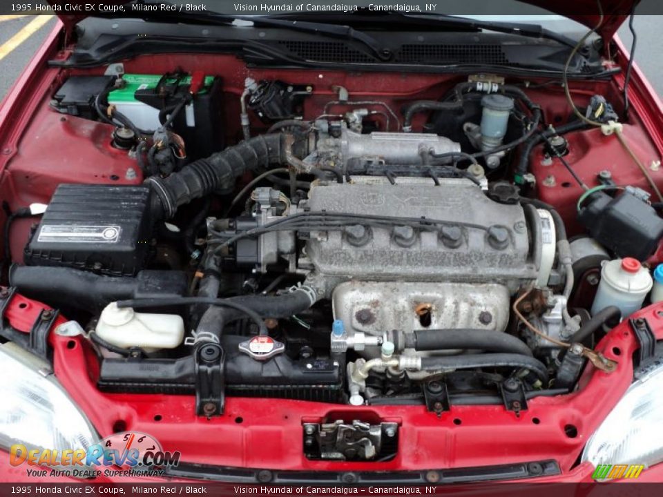 1995 Honda Civic EX Coupe 1.5L SOHC 16V 4 Cylinder Engine Photo #14