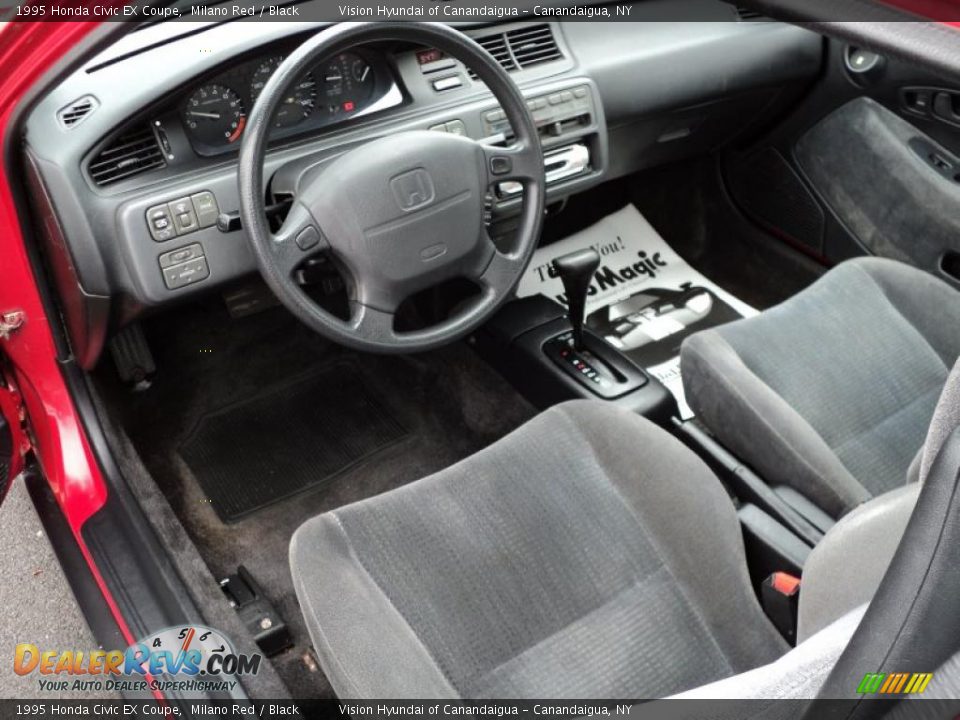 Black Interior - 1995 Honda Civic EX Coupe Photo #20