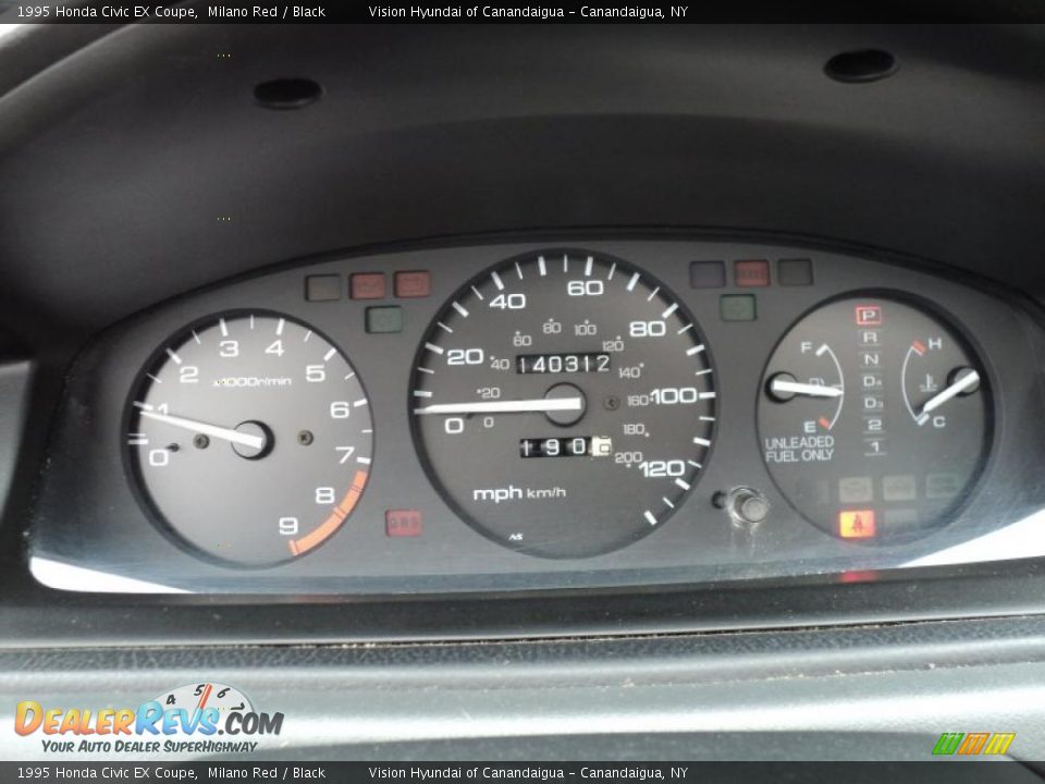 1995 Honda Civic EX Coupe Gauges Photo #33