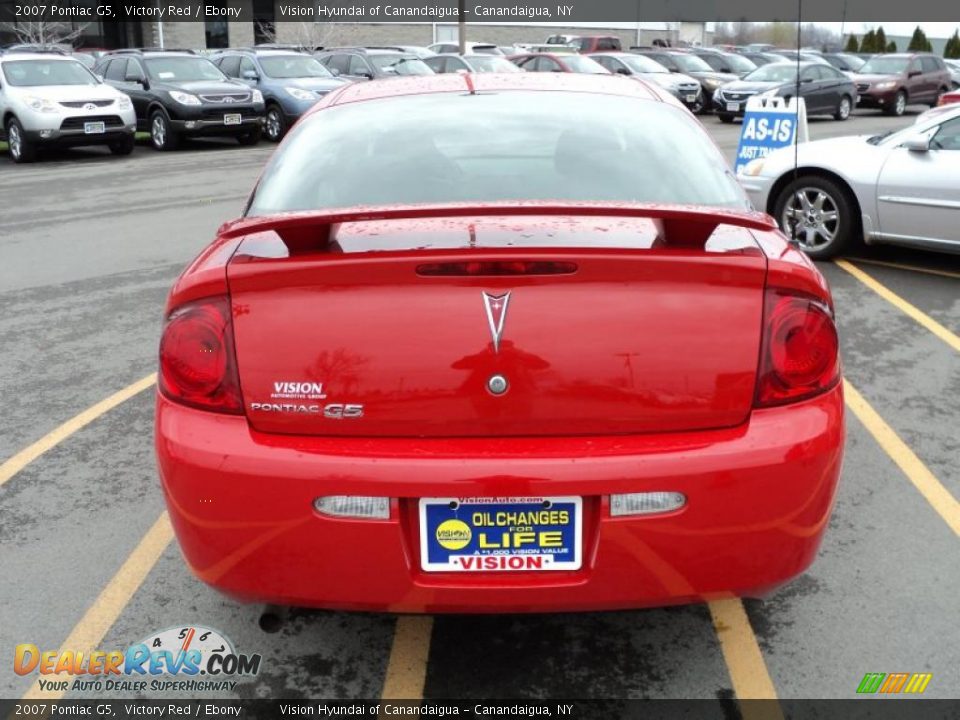 2007 Pontiac G5 Victory Red / Ebony Photo #8