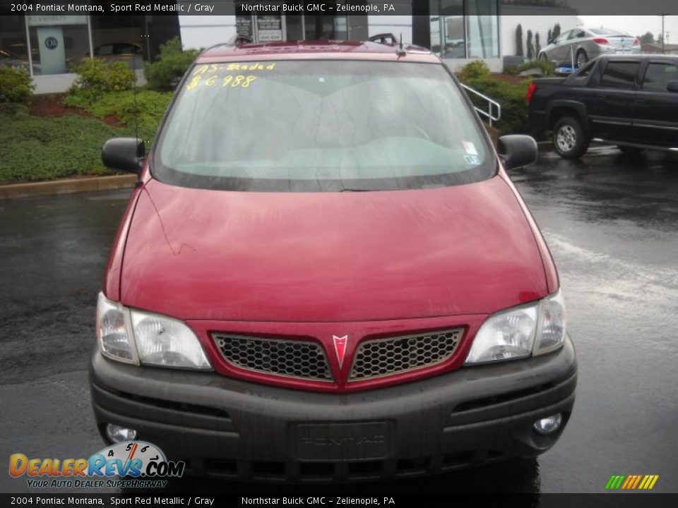 2004 Pontiac Montana Sport Red Metallic / Gray Photo #11