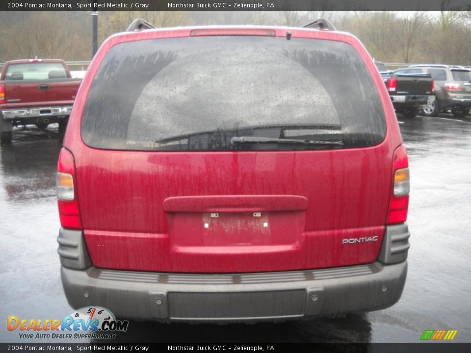 2004 Pontiac Montana Sport Red Metallic / Gray Photo #12