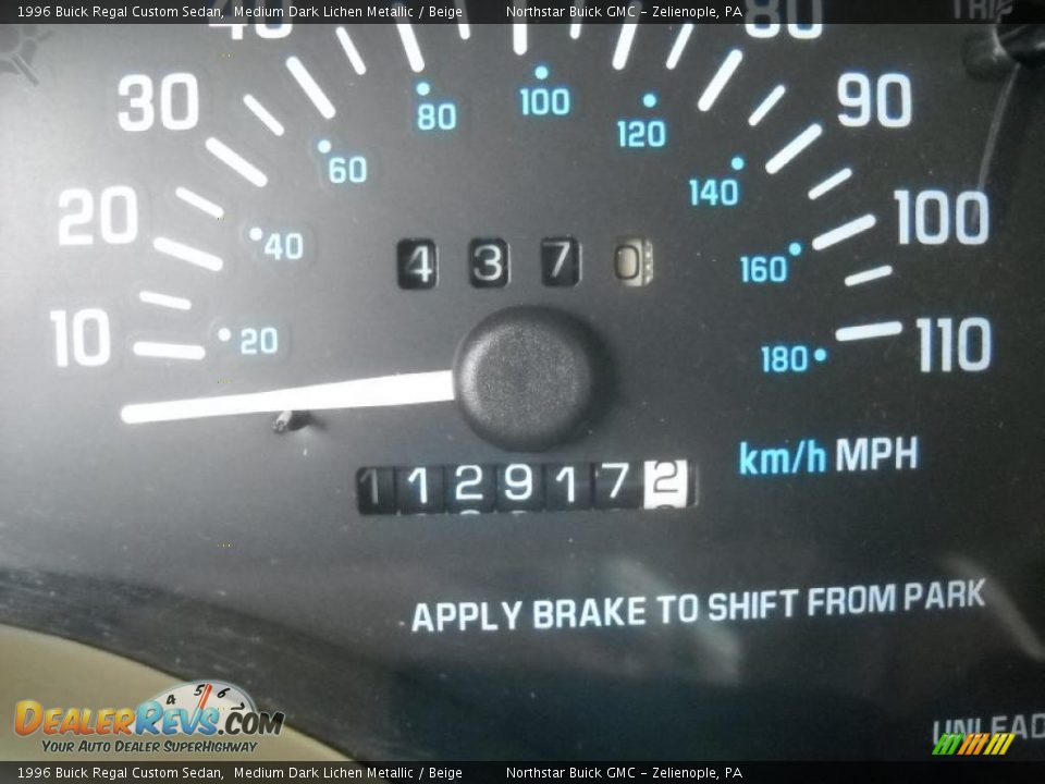 1996 Buick Regal Custom Sedan Medium Dark Lichen Metallic / Beige Photo #20